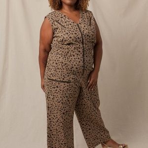Rachel Antonoff Mickey Jumpsuit in Honey Dalmatian